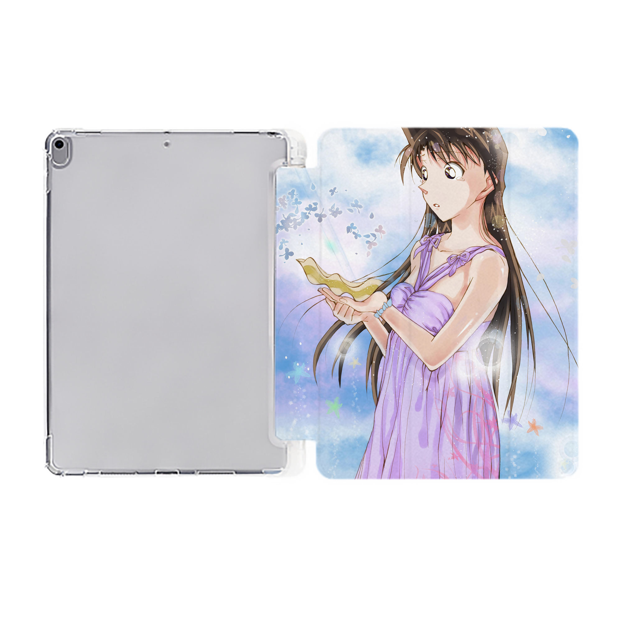 （画像用） 名探偵コナン Detective Conan IPad ケース ペン収納付き 三つ折りスタンド PUレザー×シリコン 対応機種9.5/10.5/10.9インチ